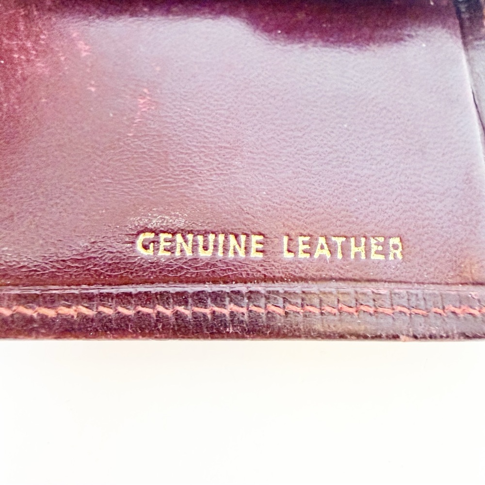 Vintage Florentine Cordovan Snap Closure Wallet with Gold Fleurs de Lis Accents - Picture 8 of 14
